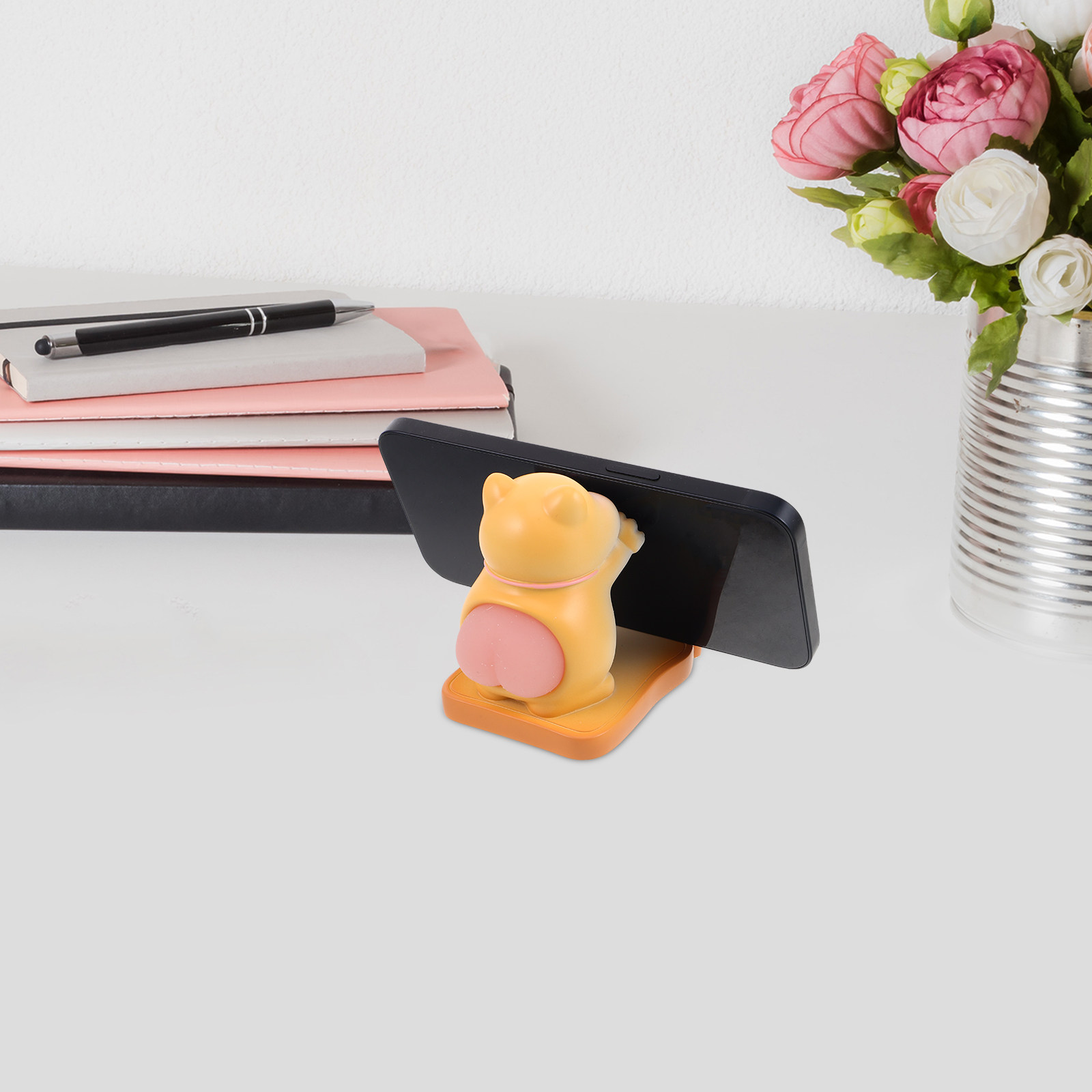 Phone Accessories Cute - Cute Cat Phone Holder Resin Cartoon