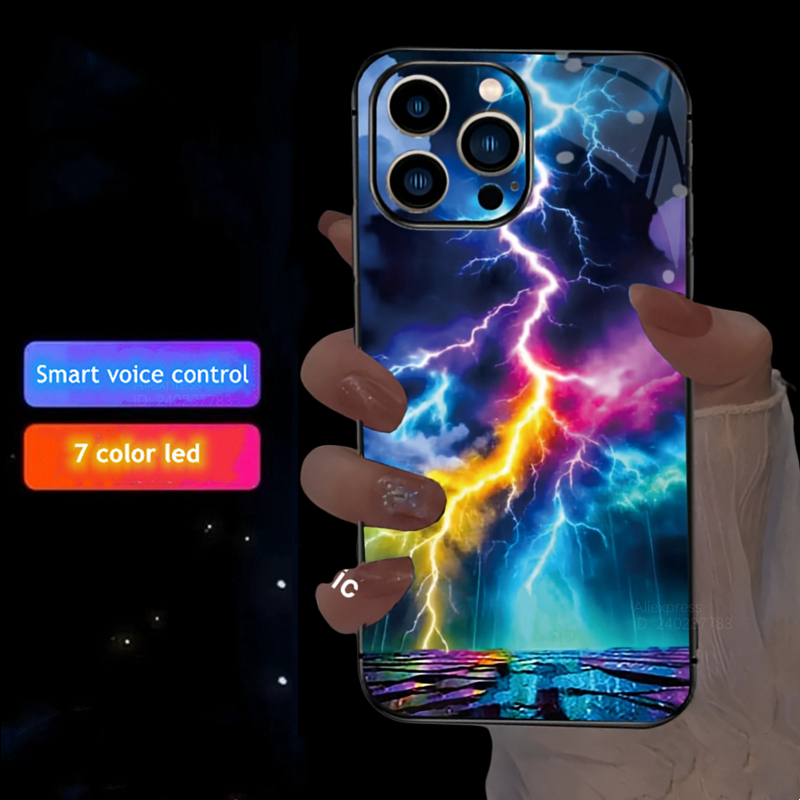 Led Flash Case - Scenery Rainbow LED Phone Case For