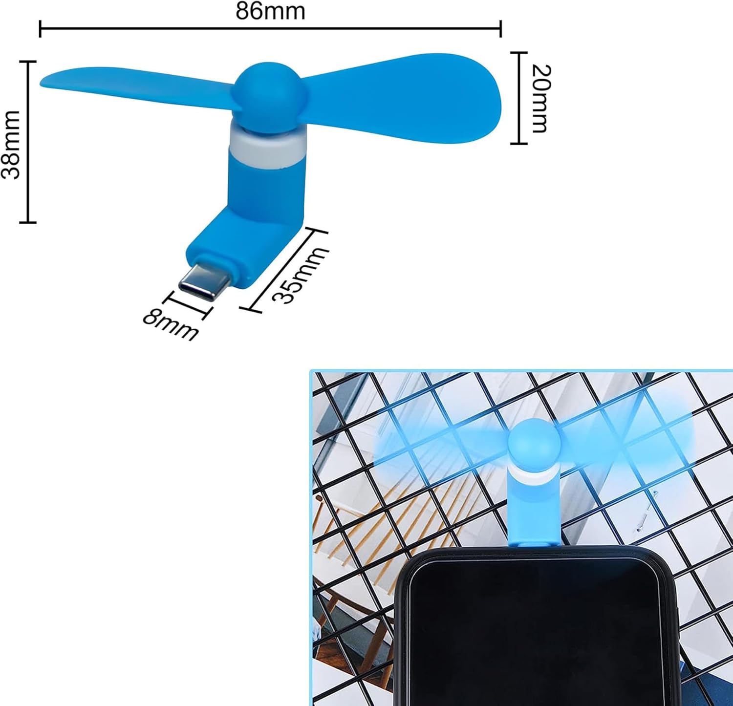 4/2/1Pcs Type-C Mini Portable  - огляд і ціна Phone Cooling Fan