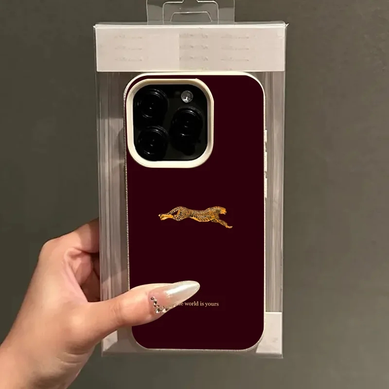Fashion Leopard Wine Red Soft  - огляд і ціна Phone Accessories Red