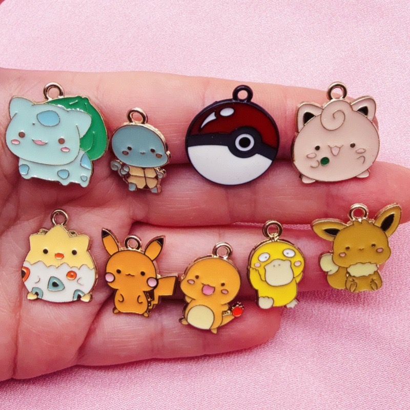 10pcs Cartoon Drip Oil Jewelry - огляд і ціна Phone Accessories Keychain