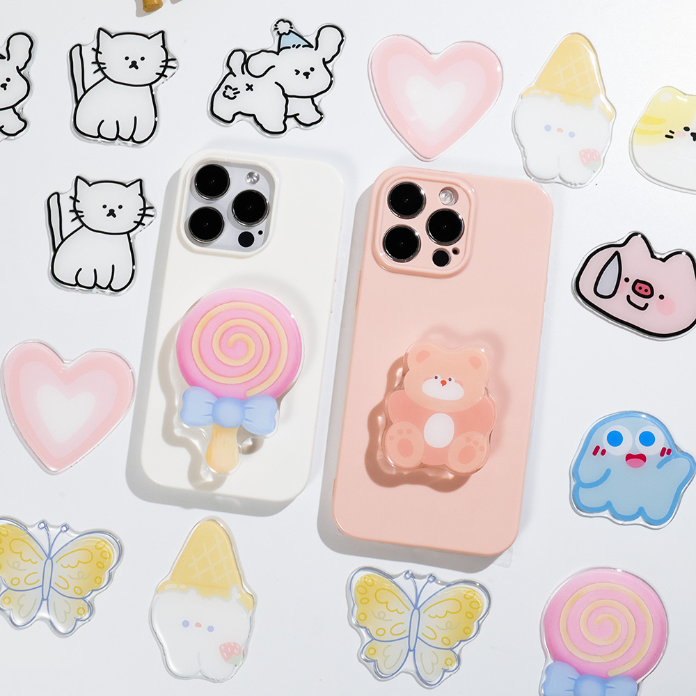 Cute Cartoon Grip Tok Acrylic  - огляд і ціна Phone Accessories And Gadget