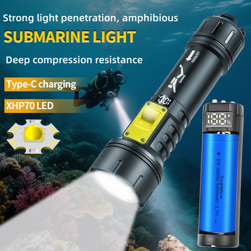 New XHP70 Diving Flashlight IP - огляд і ціна Led Flash Case