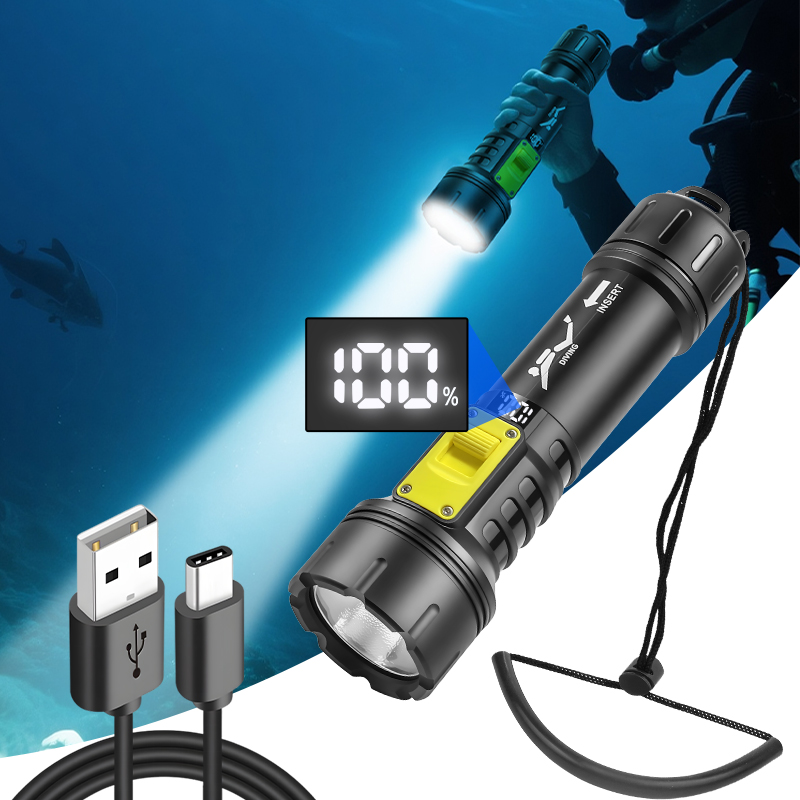 New XHP70 Diving Flashlight IP - огляд і ціна Led Flash Case