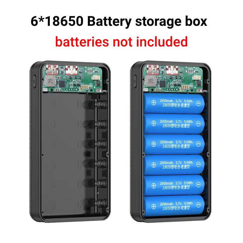 KEBIDUMEI DIY 6*18650 Battery  - огляд і ціна Led Flash Case