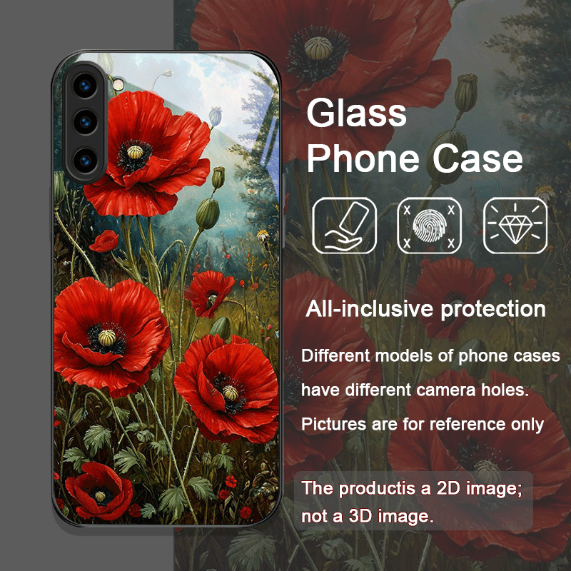 Retro Poppy Flower Bloom Hot R - огляд і ціна Phone Accessories Red