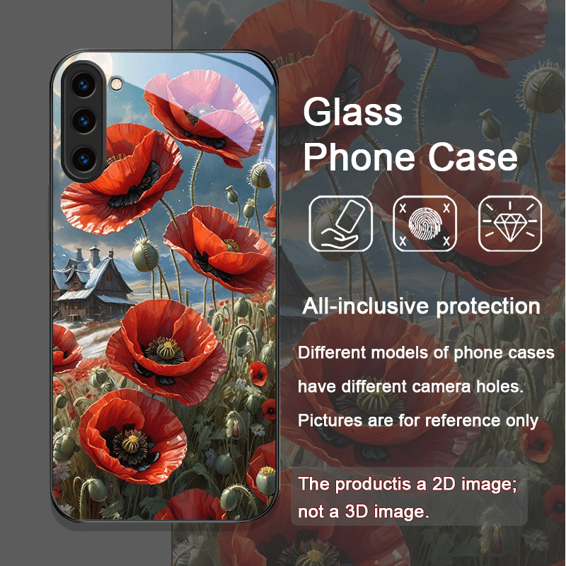 Retro Poppy Flower Bloom Hot R - огляд і ціна Phone Accessories Red