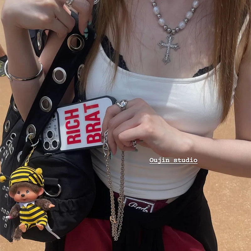 Korean Ins Fashion Cool Red Le - огляд і ціна Phone Accessories Red