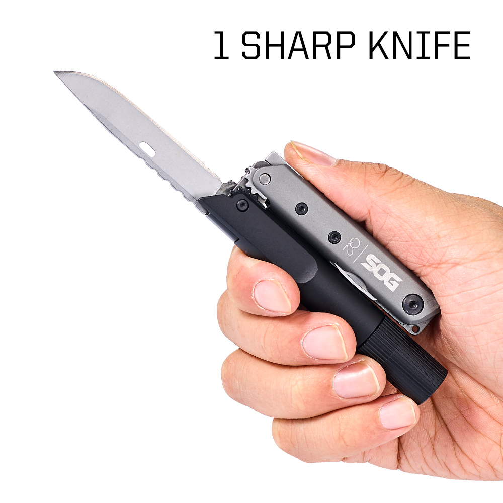 SOG BATON Q2 4 in 1 Multi-Tool - огляд і ціна Led Flash Case