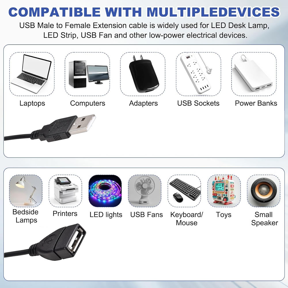 1M/2M USB Male to Female Exten - огляд і ціна Led Flash Case